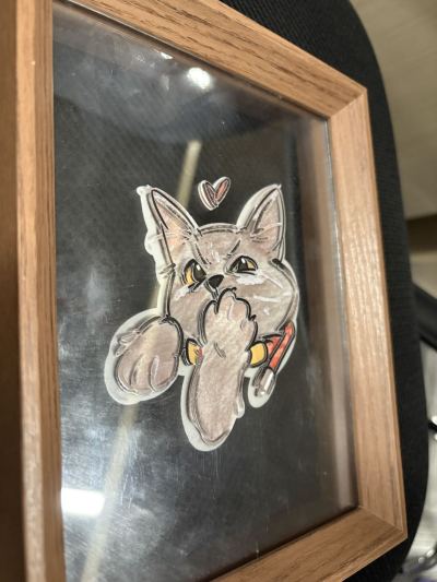 Hand drawn kitten photo frame-undefined